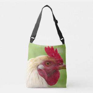rooster, chicken, animal, bird, design, farm, crossbody bag