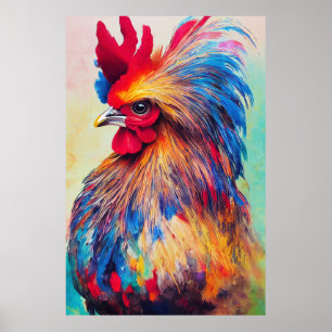 Rooster Chicken Animal Discovery Adventure Nature Poster
