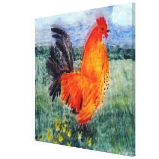 Rooster Chicken Art Country