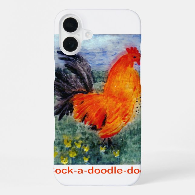 Rooster Chicken Art iPhone Case (Back)