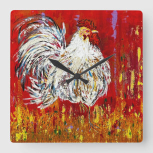 Rooster Chicken Clock
