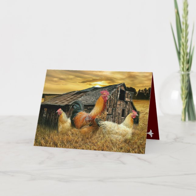 Rooster Chicken Coop Card (Front)