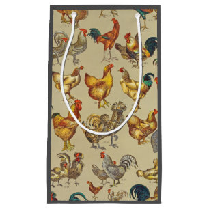 Rooster Chicken Farm Animal Poultry Country Small Gift Bag