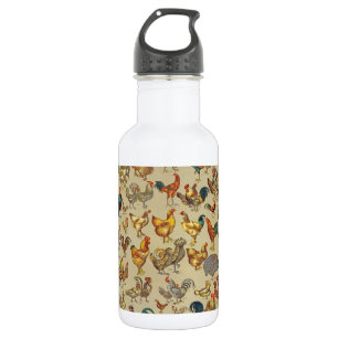 Rooster Chicken Farm Country Animal 532 Ml Water Bottle