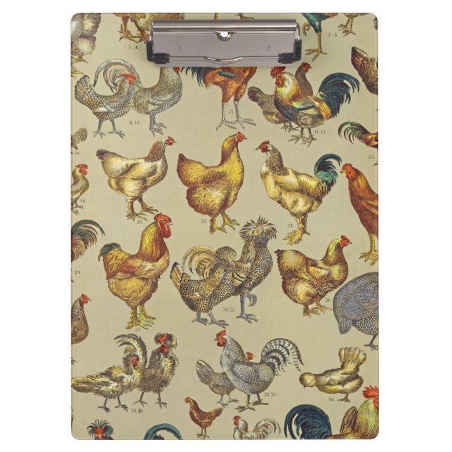 Rooster Chicken Farm Country Animal Clipboard (Front)