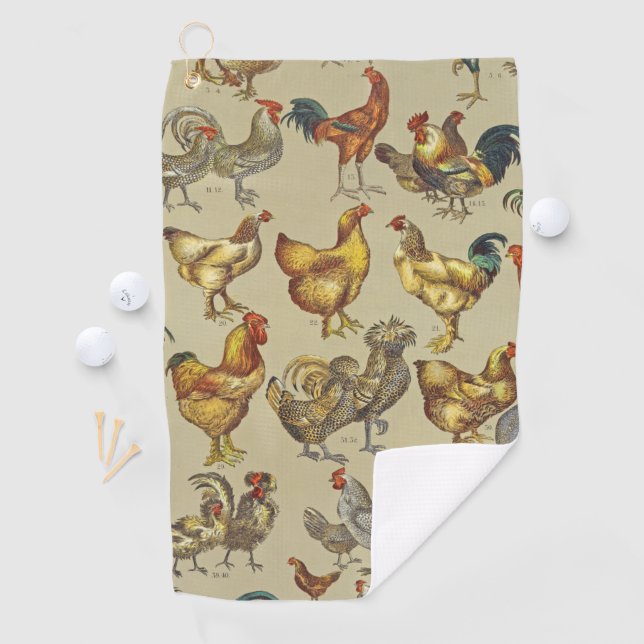 Rooster Chicken Farm Country Animal Golf Towel (InSitu)