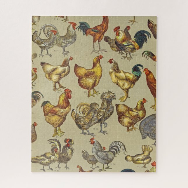 Rooster Chicken Farm Country Animal Jigsaw Puzzle (Vertical)