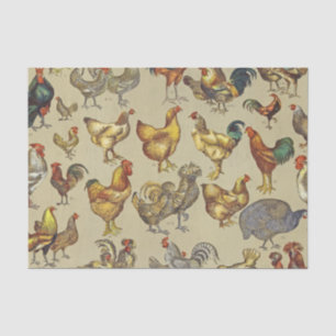 Rooster Chicken Farm Country Animal Tissue Paper