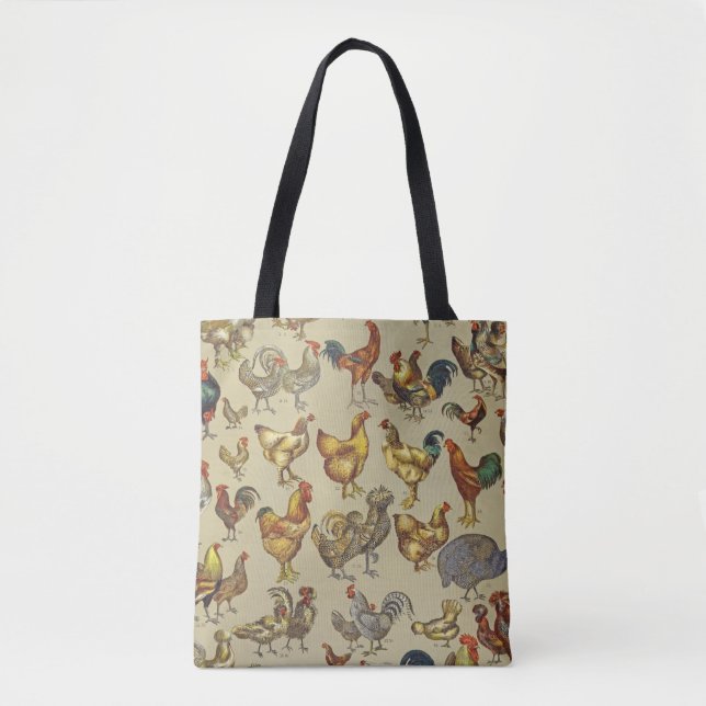 Rooster Chicken Farm Country Animal Tote Bag (Front)