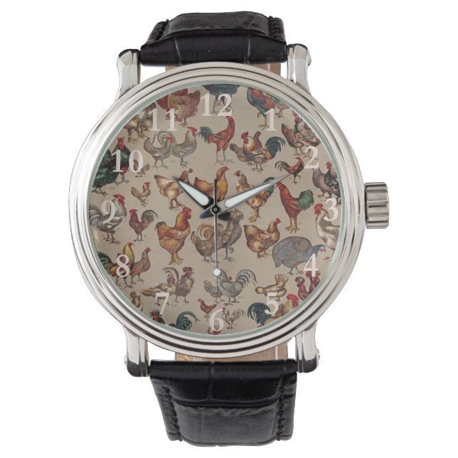 Rooster Chicken Farm Country Animal Watch (Front)