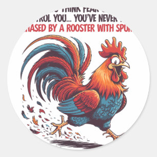 Rooster Chicken Fighting Gamefowl Cokfight Bird Classic Round Sticker