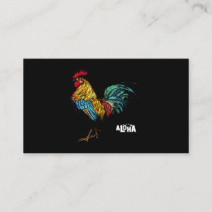rooster chicken hawaii aloha hawaiian 157 business card