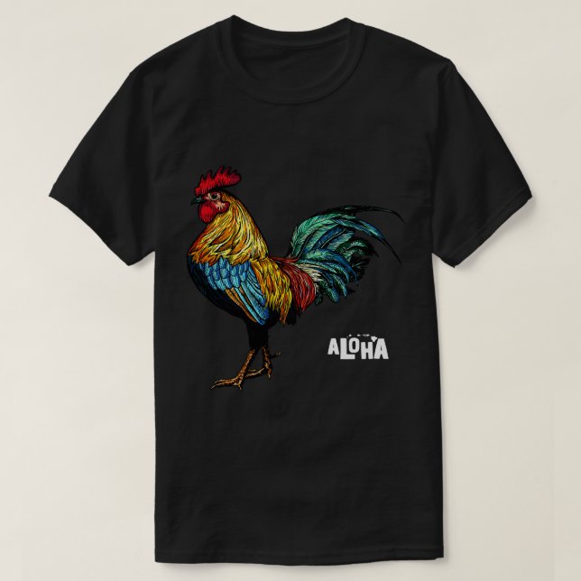 rooster chicken hawaii aloha hawaiian 157 T-Shirt (Design Front)