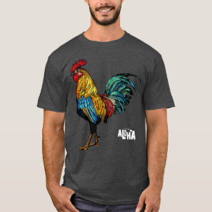 Rooster Chicken Hawaii Aloha Hawaiian T-Shirt