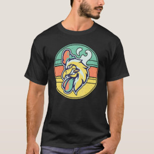 Rooster Cigarette Smoking Farm Animal Farmer Chick T-Shirt