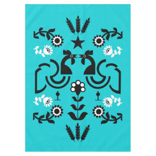 Rooster Cockerel Nordic Scandinavian Folk Art      Tablecloth