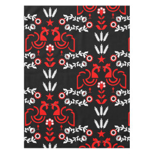 Rooster Cockerel Scandinavian Folk Art Tablecloth