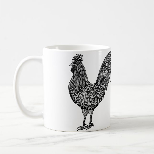 rooster coffee cup (Left)
