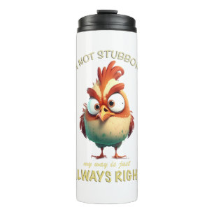 Rooster Concentrated Awesome Cute Adorable Funny  Thermal Tumbler
