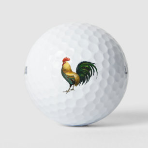 Rooster country classic stylish traditional bird   golf balls