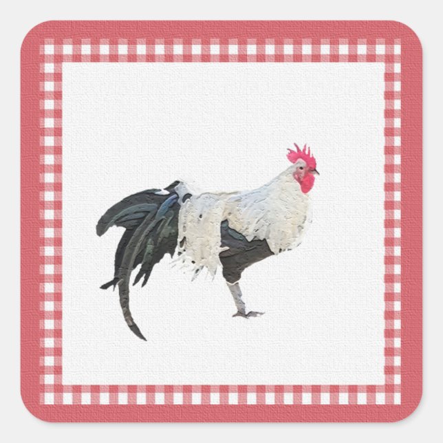 Rooster Country Decor Stickers (Front)
