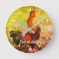 Rooster Crowing Farm Animal Abstract Personalised