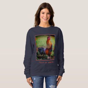 Rooster Crowing Farm Animal Personalised  Sweatshirt