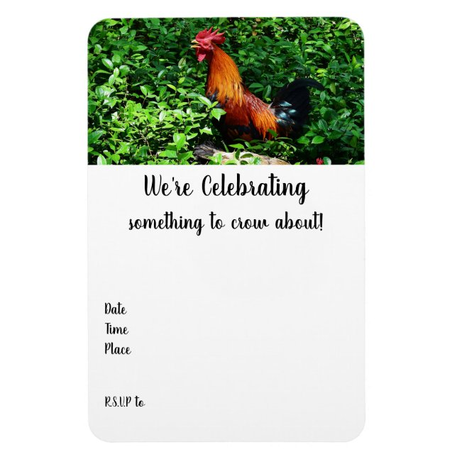 Rooster Crowing Magnet (Vertical)