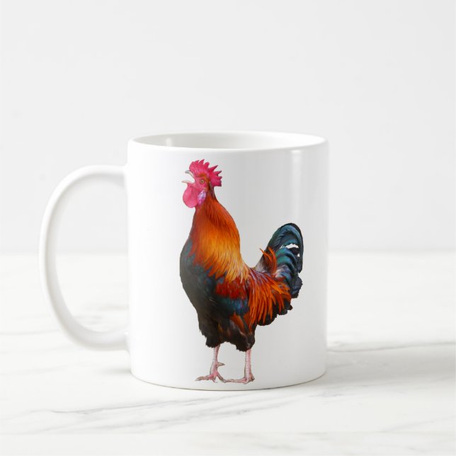 Rooster Crowing Mug (Left)