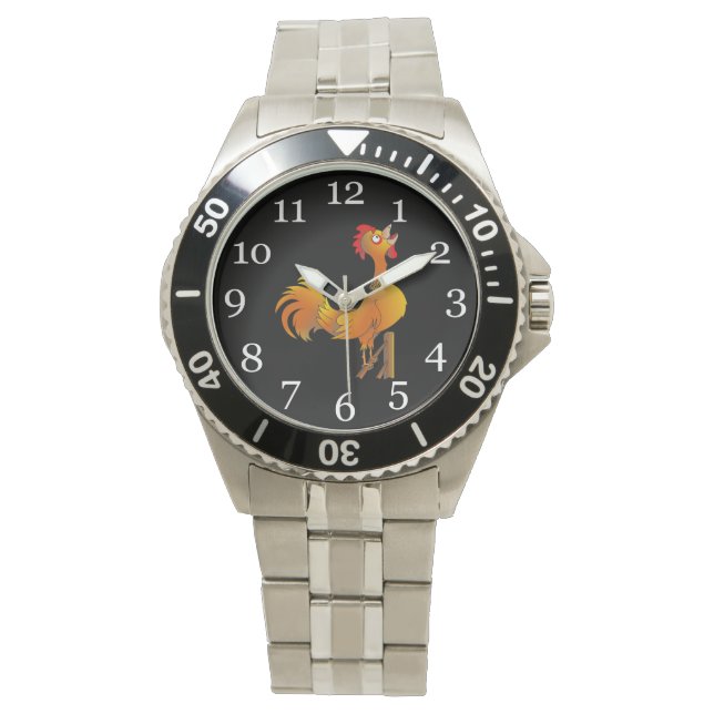 Rooster crowing watch (Front)