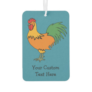 Rooster custom text & colour air freshener