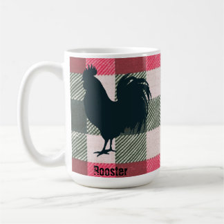 Rooster Customisable Gingham Farmhouse Coffee Mug