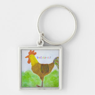 Rooster DeColores Keychain