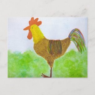 Rooster ~ DeColores Postcard