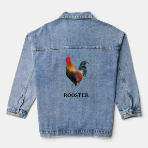 Rooster Design Denim Jacket