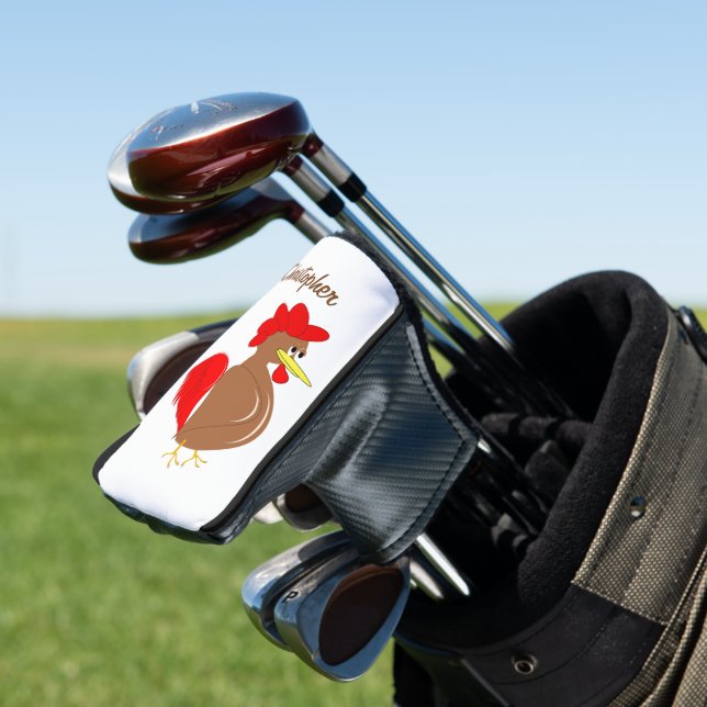 Rooster Design Golf Head Cover (In Situ)