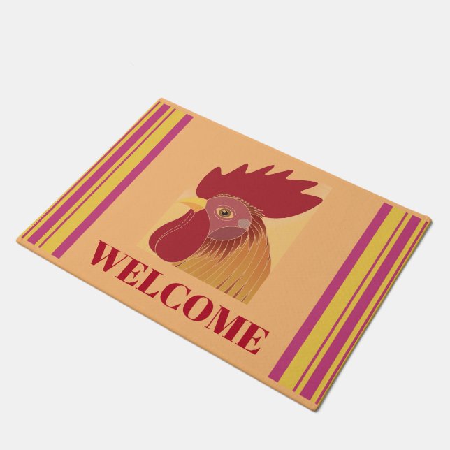 Rooster Doormat (Angled)