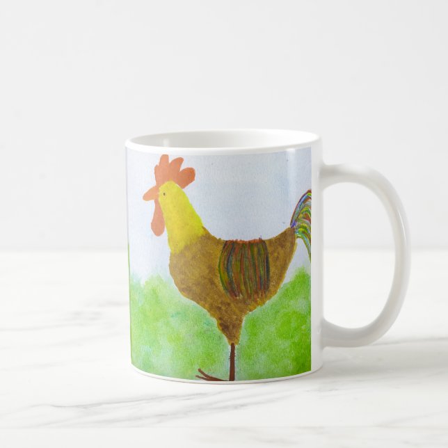 Rooster Double Sided Coffee Cup (Right)