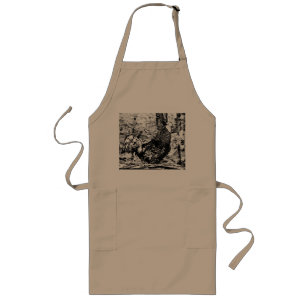 Rooster drawing printed on Apron