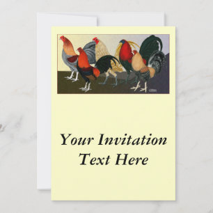 Rooster Dream Team Invitation