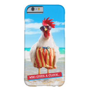 Rooster Dude Chillin' at Beach in Swim Trunks Barely There iPhone 6 Case