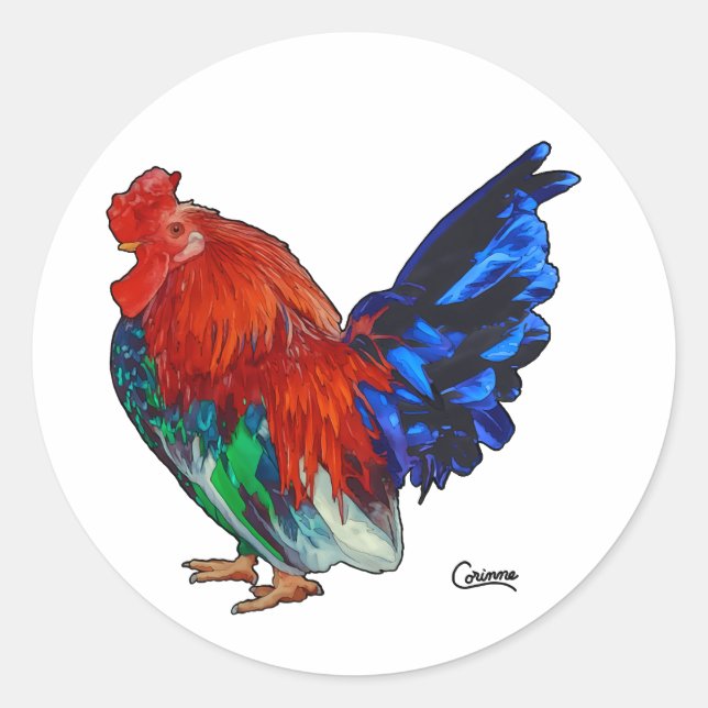 Rooster - Envelope Stickers (Front)