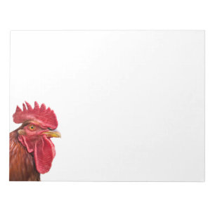Rooster Face Notepad
