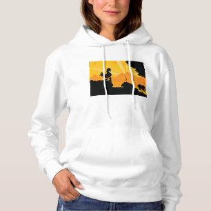 Rooster Farm Landscape Womens Hoodie