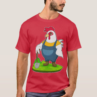 Rooster Farmer Shovel T-Shirt