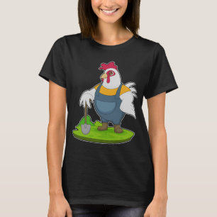 Rooster Farmer Shovel T-Shirt