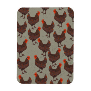 Rooster Farmyard Magnet