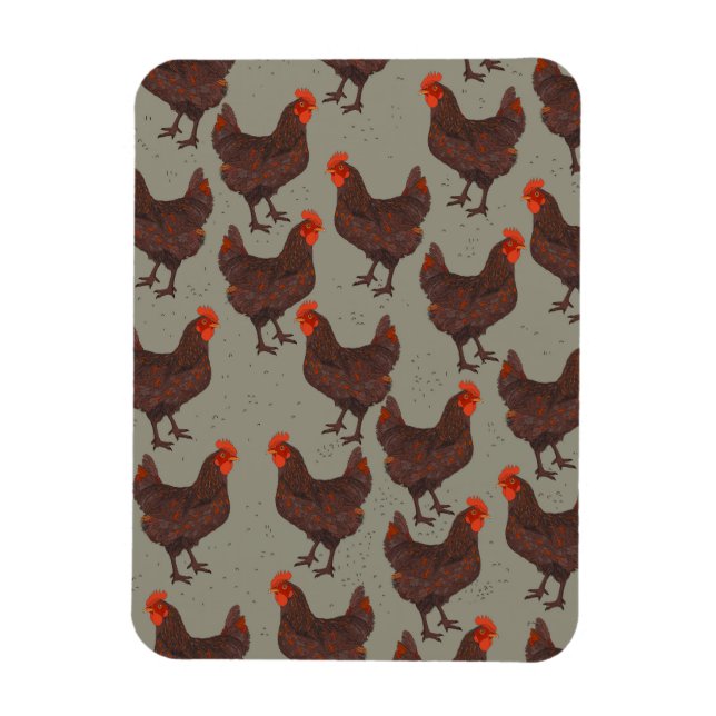 Rooster Farmyard Magnet (Vertical)