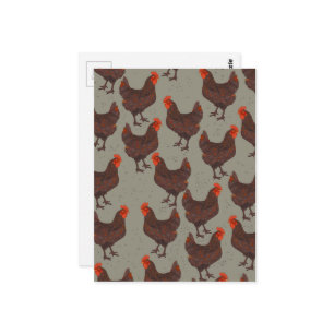 Rooster Farmyard Postcard