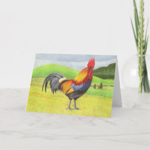 Rooster Father's Day Card